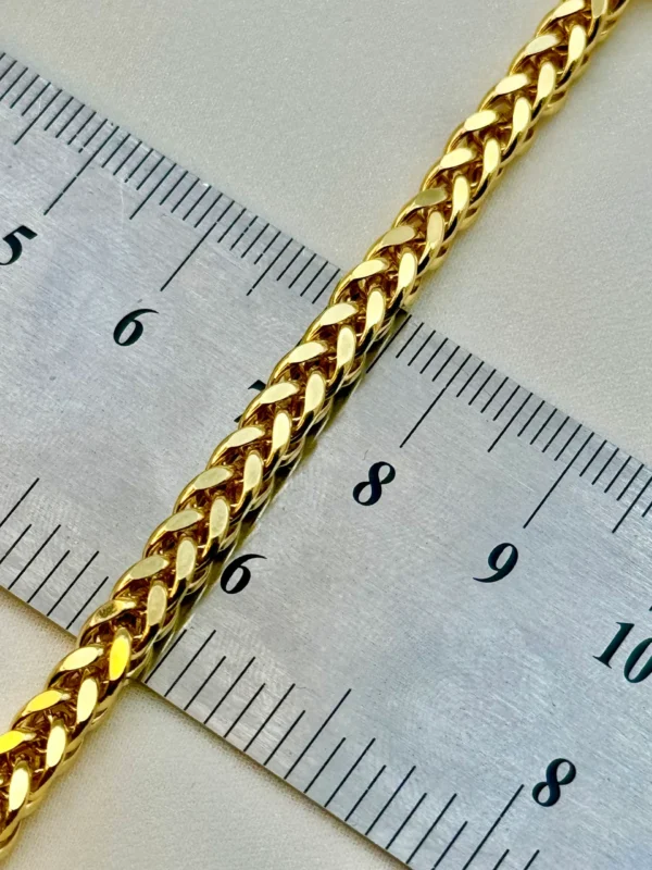 14k Gold Franco Chain Diamond Cut,4 mm,20", Gold Franco chain, Trending Gold chain,14k real Gold, for Him, for her, Birthday Gift.