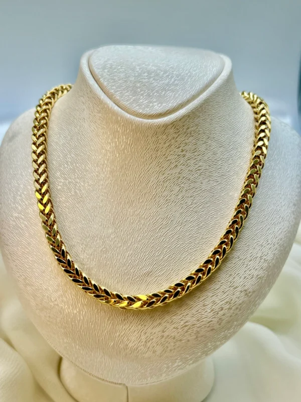 14k Gold Franco Chain Diamond Cut,4 mm,20", Gold Franco chain, Trending Gold chain,14k real Gold, for Him, for her, Birthday Gift.