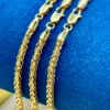 18k Solid gold Franco chain ,2.5MM,3MM Foxtail chain, foxtail necklace ,Trending gold chain, For Him, For Her ,Birthday gift, Christmas gift