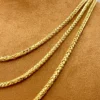 18k Solid gold Franco chain ,2.5MM,3MM Foxtail chain, foxtail necklace ,Trending gold chain, For Him, For Her ,Birthday gift, Christmas gift
