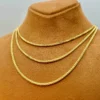 18k Solid Real Gold Franco, Foxtail Necklace,2.6 mm, Franco chain, Gold Franco chain, Foxtail chain , Birthday Gift , Anniversary Gift.