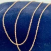 18k solid Gold Cable Chain Rose gold colour,18 inches , 1mm, gift for her, Cable Gold Chain, 18k Rose Gold Chain, Birthday Gift for Her .