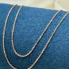 18k solid Gold Cable Chain Rose gold colour,18 inches , 1mm, gift for her, Cable Gold Chain, 18k Rose Gold Chain, Birthday Gift for Her .