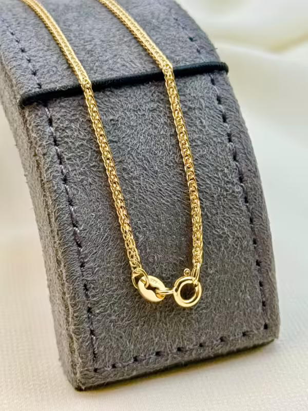 14k Real Gold Franco Necklace,1.5 mm , Franco chain, 14k gold chain, best friend gift, Foxtail chain, For Her ,For Him , Birthday gift