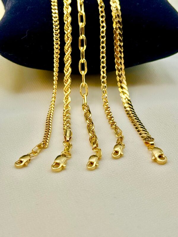 18k Real Gold Rolo Bracelet, 18k Gold curb Bracelet, 18k Rope Bracelet ,14k Cable Bracelet , For Her ,For Him, For Gift .