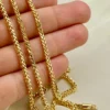 18k Solid gold Franco chain ,2.5MM,3MM Foxtail chain, foxtail necklace ,Trending gold chain, For Him, For Her ,Birthday gift, Christmas gift