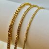 18k Gold Franco chain, Franco foxtail chain, foxtail necklace ,trending Gold chain,18k real Gold Chain, for Him, For Her, Birthday Gift.