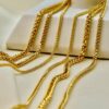18k Gold Franco chain, Franco foxtail chain, foxtail necklace ,trending Gold chain,18k real Gold Chain, for Him, For Her, Birthday Gift.