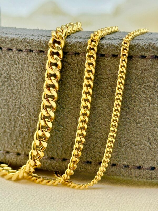 14k solid GOLD Curb Chain Necklace, 4MM, 3MM, 2MM, 14k Real Gold curb, Men and Ladies Gold Chain, 14k Gold Chain, Birthday Gift.
