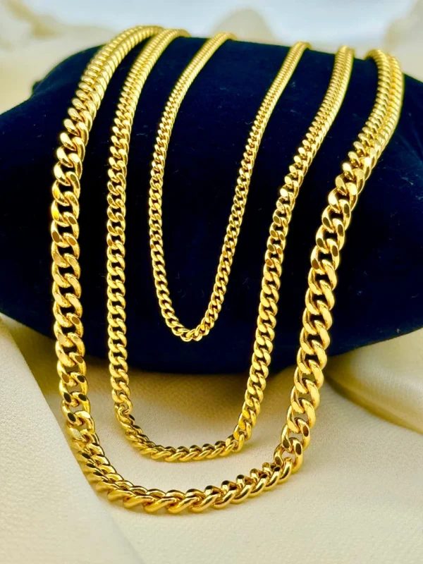 14k solid GOLD Curb Chain Necklace, 4MM, 3MM, 2MM, 14k Real Gold curb, Men and Ladies Gold Chain, 14k Gold Chain, Birthday Gift.