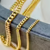 14k solid GOLD Curb Chain Necklace, 4MM, 3MM, 2MM, 14k Real Gold curb, Men and Ladies Gold Chain, 14k Gold Chain, Birthday Gift.