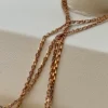 18k solid Gold Cable Chain Rose gold colour,18 inches , 1mm, gift for her, Cable Gold Chain, 18k Rose Gold Chain, Birthday Gift for Her .