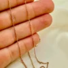 18k solid Gold Cable Chain Rose gold colour,18 inches , 1mm, gift for her, Cable Gold Chain, 18k Rose Gold Chain, Birthday Gift for Her .