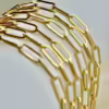18k Gold paperclip Necklace 3 MM ,18k paper clip chain, 18k Real Gold paperclip chain necklace ,paperclip chain ,oval link, Christmas Gift