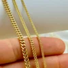 14k solid GOLD Curb Chain Necklace, 4MM, 3MM, 2MM, 14k Real Gold curb, Men and Ladies Gold Chain, 14k Gold Chain, Birthday Gift.