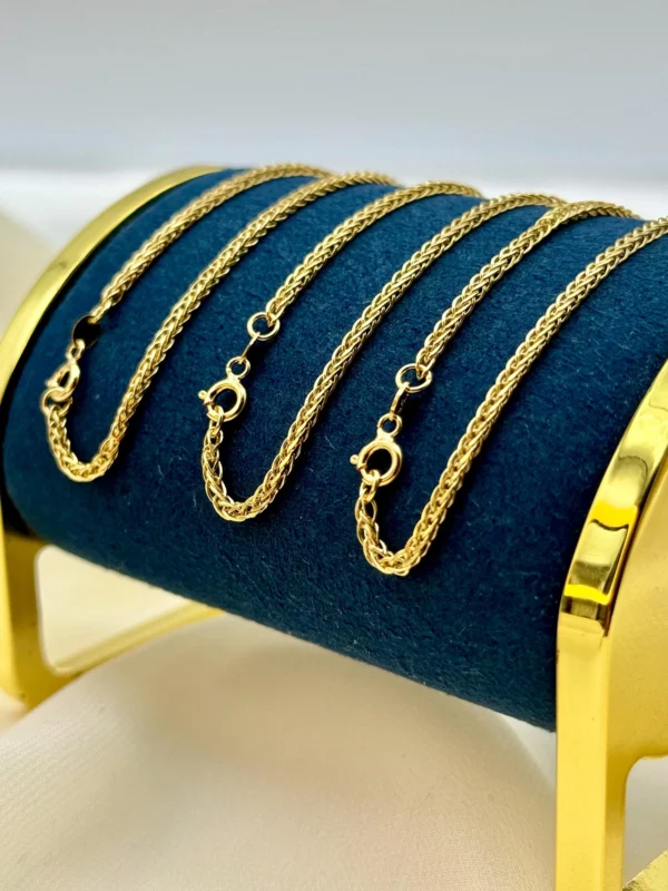 18k Real Gold Franco Bracelet, 7.5", 2 mm width, For Him, For Her, Birthday Gift, Franco bracelet, Unique Bracelet, Birthday Gift.